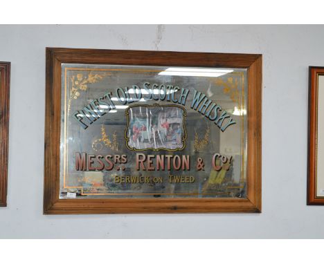 Renton's Scotch Whiskey Reproduction Advertising Mirror 