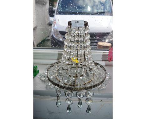 Small Chandelier with Crystal Glass Drops 