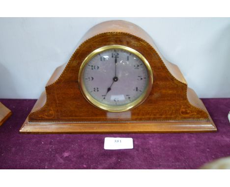 Edwardian Inlaid Mahogany Mantel Clock 