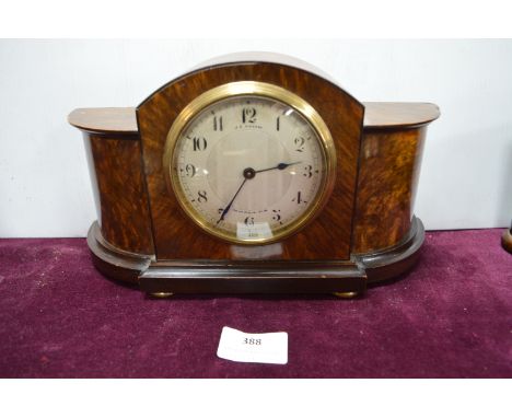 Walnut Mantel Clock J.C. Vicery, Regent Street, London 