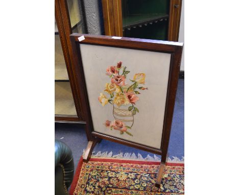 Mahogany Embroidery Firescreen 