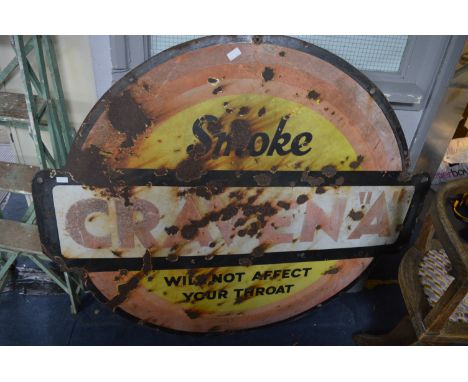 Craven "A" Enamel Advertising Sign 130cm diameter (AF)