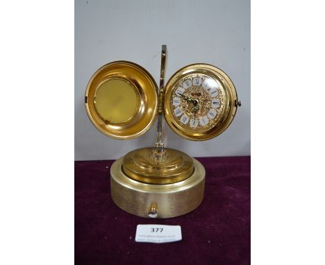 Brass Globe Musical Alarm Clock 