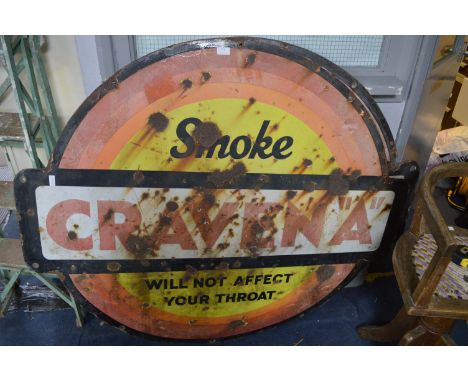Craven "A" Enamel Advertising Sign 130cm diameter (AF)