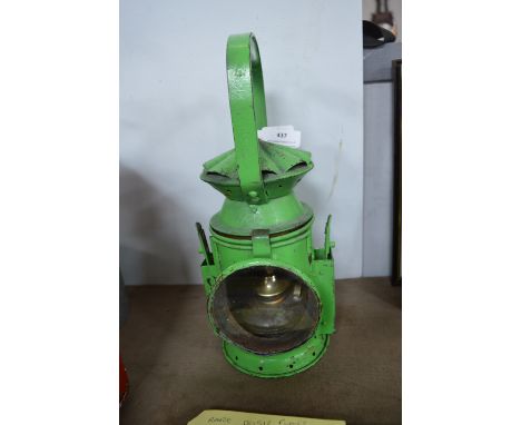 Green Painted Railway Lamp 