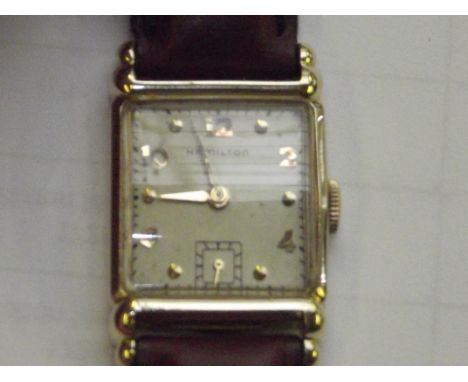 Vintage Hamilton 982, 14 carat gold filled, 19 jewels, manual wind movement, gents dress watch, boxed