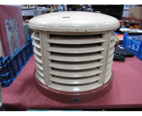 An HMV Art Deco Electric Heater, modelled as an Odeon style speaker.