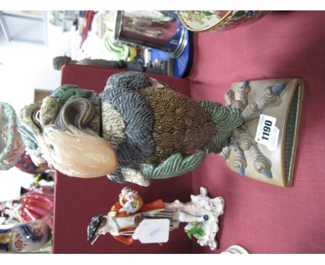 Burslem Pottery Grotesque Bird Figure "The Bailiff" (From the Courthouse) (Trial), inspired by the Martin Brothers, detachabl