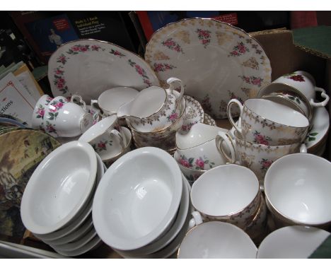 Twelve Wedgwood and Worcester Collectors Plates, Colclough, C Royal, Queen Anne and other tea ware:- One Box