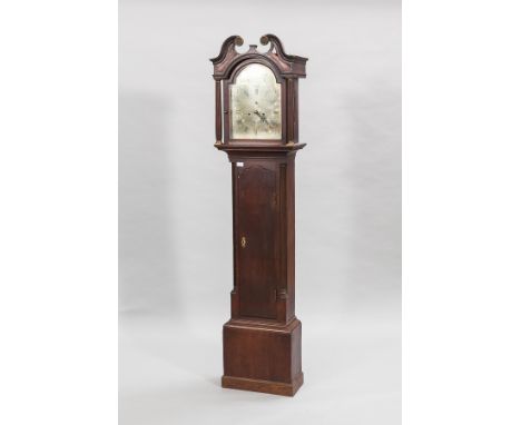 GEORGE III OAK LONGCASE CLOCK
by John Scott, Edinburgh, the unsigned eight day two train movement with anchor escapement stri