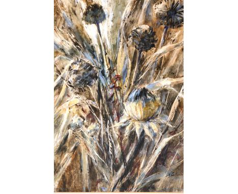 Vera Curtis, (20th Century), "Autumn tapestry", mixed media, signed, also inscribed on label verso, 51.5cm x 34.5cm