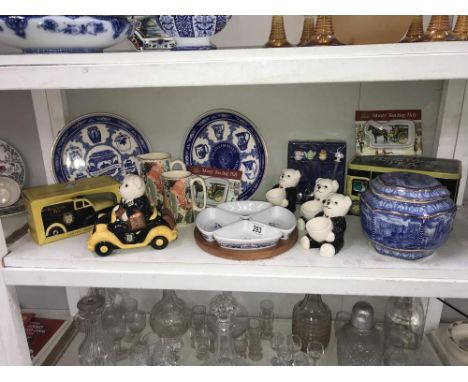 A shelf of Ringtons tea promotional advertising items