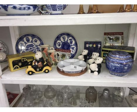 A shelf of Ringtons tea promotional advertising items