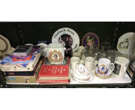 A shelf of Royalty memorabilia