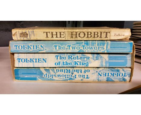 Tolkien, J.R.R. Lord of the Rings, three volumes, second impression, Unwin 1974;&nbsp; The Hobbit,&nbsp;twenty first impressi