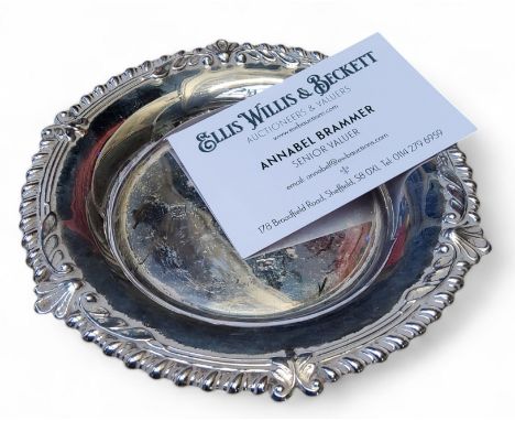 An Elizabeth II silver card tray, hallmarked A Marston &amp; Co, 1973, 85g