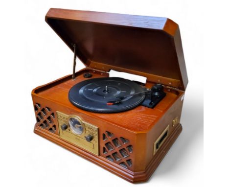 A modern Zennox combination turntable with CD player, PAT tested