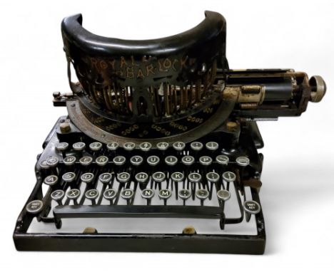 An early 20th century Royal Barlock&nbsp;&nbsp;mechanical desktop typewriter