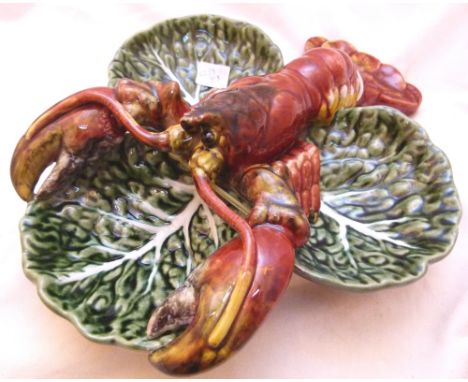 LOBSTER SERVING DISH. Ceramic lobster serving dish