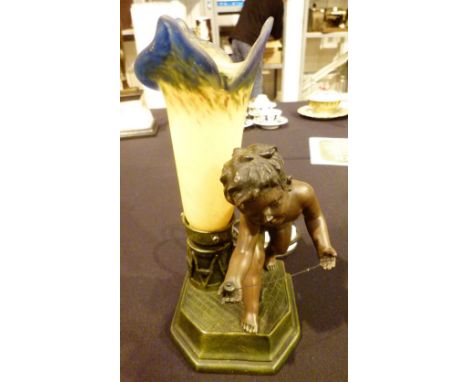 CHERUB LAMP. Cherub table lamp, H: 31 cm