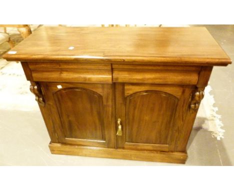BUFFET SIDEBOARD. Hardwood buffet sideboard with two drawers over two cupboards, 118 x 50 x 92 cm
