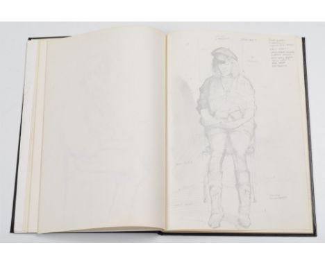 Gordon Radford (1936-2015), Sketchbook made by the artist mainly comprising figure and portrait studies made at the Saddlewor