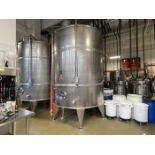 Criveller 114 HL (3,000 Gallon) Cap. Stainless Steel Dimple Jacketed Vertical Wine Tank, S/N: 1964-2