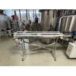 7-1/2 in. x 72 in. Stainless Steel Frame Plastic Table Top Belt Conveyor (Sold, Subject to Bulk