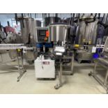Inline Pressure Sensitive Labeler, S/N: 50935; with 4-1/2 in. x 8 ft. Plastic Table Top Conveyor,