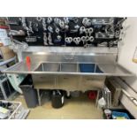 John Boos 3-Compartment Stainless Steel Utility Sink; 92 in. x 30 in. x 45 in.