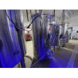 Letina Kent 2,000 Liter Cap. Model PZP2000H11 Stainless Steel Vertical Jacketed Wine Fermentation