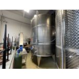 Criveller 114 HL (3,000 Gallon) Cap. Stainless Steel Dimple Jacketed Vertical Wine Tank, S/N: 1964-3