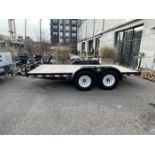 2019 H & H Trailer 14 ft. Tandem Axle Flatbed Trailer, VIN: 5JWUF1422KN516281; with Wood Deck, 2-5/