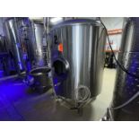 Kent 15 BBL Stainless Steel Vertical Jacketed Brite Beer Tank (2015); with Dome Top, Dished Bottom,