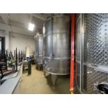 Criveller 114 HL (3,000 Gallon) Cap. Stainless Steel Dimple Jacketed Vertical Wine Tank, S/N: 1964-1