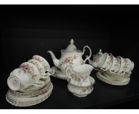 A Royal Albert 'Moss Rose' tea service