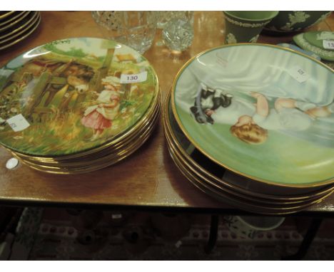 A selection of collectors plates including 'The Hamilton Collection based on the art of Bessie Pease Cutman' and a selection 