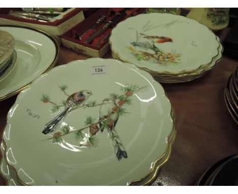 Eight collectors desert plates by Royal Worcester 'The Birds of Dorothy Doughty'