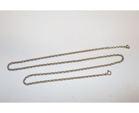 A vintage 22' sterling silver belcher link chain