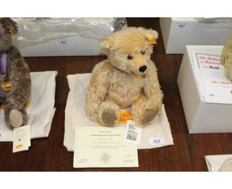 A Steiff Teddy Bear with Steiff cloth bag 