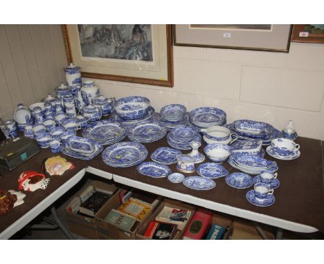 An extensive collection of Copeland Spode "Italian" pattern dinner, tea ware, storage jars etc. 