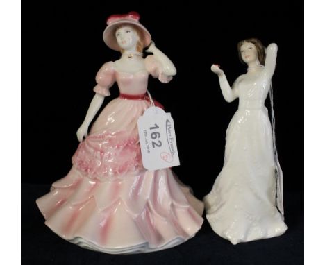 Royal Worcester bone china figurine Jennifer and Royal Doulton bone china figurine With Love HN3393. (2)