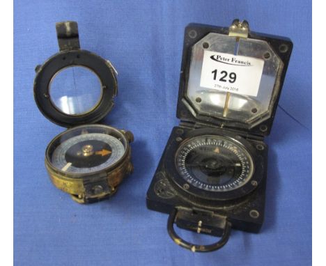 Military compass magnetic marching mark I compass The Gramophone Company Limited London, together with short Mason Limited Lo