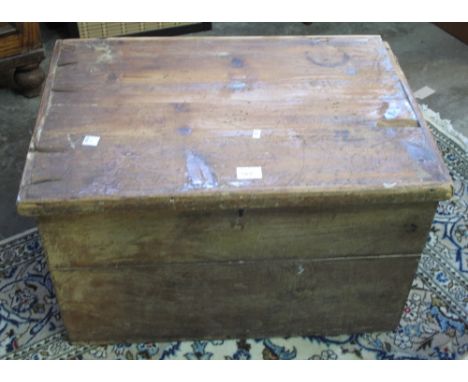 Small 19th Century pine trunk.