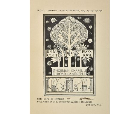 Ashbee (C. R.). Modern English Silverwork, 1st edition, London: B. T. Batsford, 1909, 12 [2] 15-34 [2] pp., 100 lithographic 