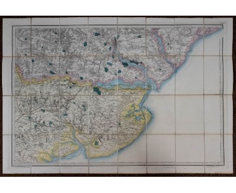 Folding Maps. A mixed collection of approximately fifty maps, mostly 19th &amp; early 20th century, engraved and lithographic