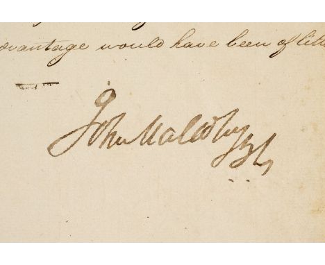 * Malcolm (Sir John, 1769-1833). [Manuscript report signed on the siege of Asirgarh], [1819], secretarial manuscript, 28 leav