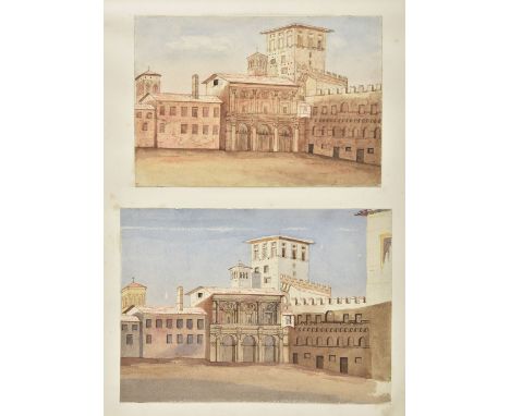 Italy &amp; Switzerland. An album of drawings from a tour of Italy and Switzerland by John Edward Harington, 1849-50, mostly 