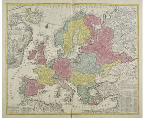 Composite Atlas. [Untitled European atlas], mid-late 18th century, German manuscript index, no title or preliminaries, a comp