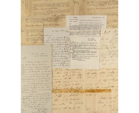 * Dalhousie (James Broun-Ramsay, 1st Marquess of, 1812-1860). Two autograph letters signed to Sir John Littler during the Sec